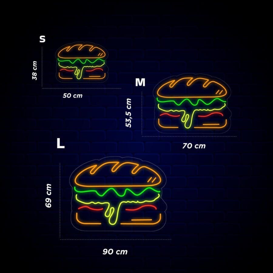 Dibujo neón Led Bocata