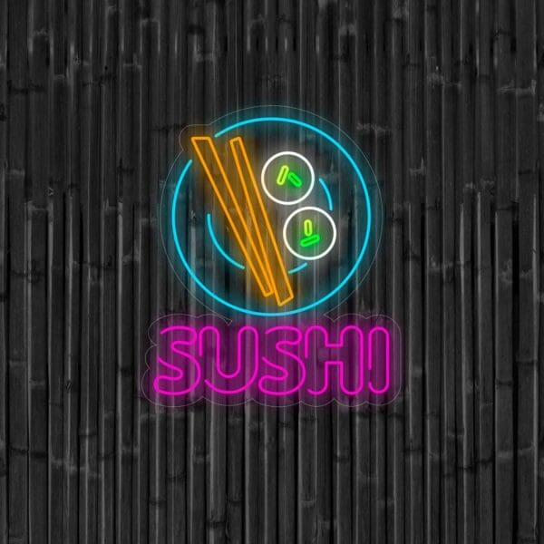 Cartel neón Sushi