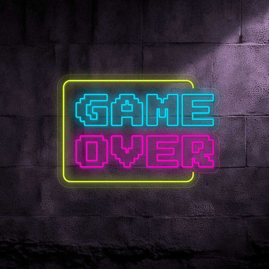 Cartel neón Game Over