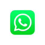 Icono de Whatsapp sobre un fondo verde.
