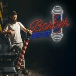 Neón Barber Shop Clásico para peluquerías de hombre