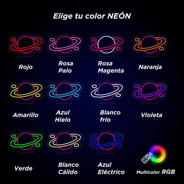 El equilibrio de colores Neón Planeta el equilibrio de color.