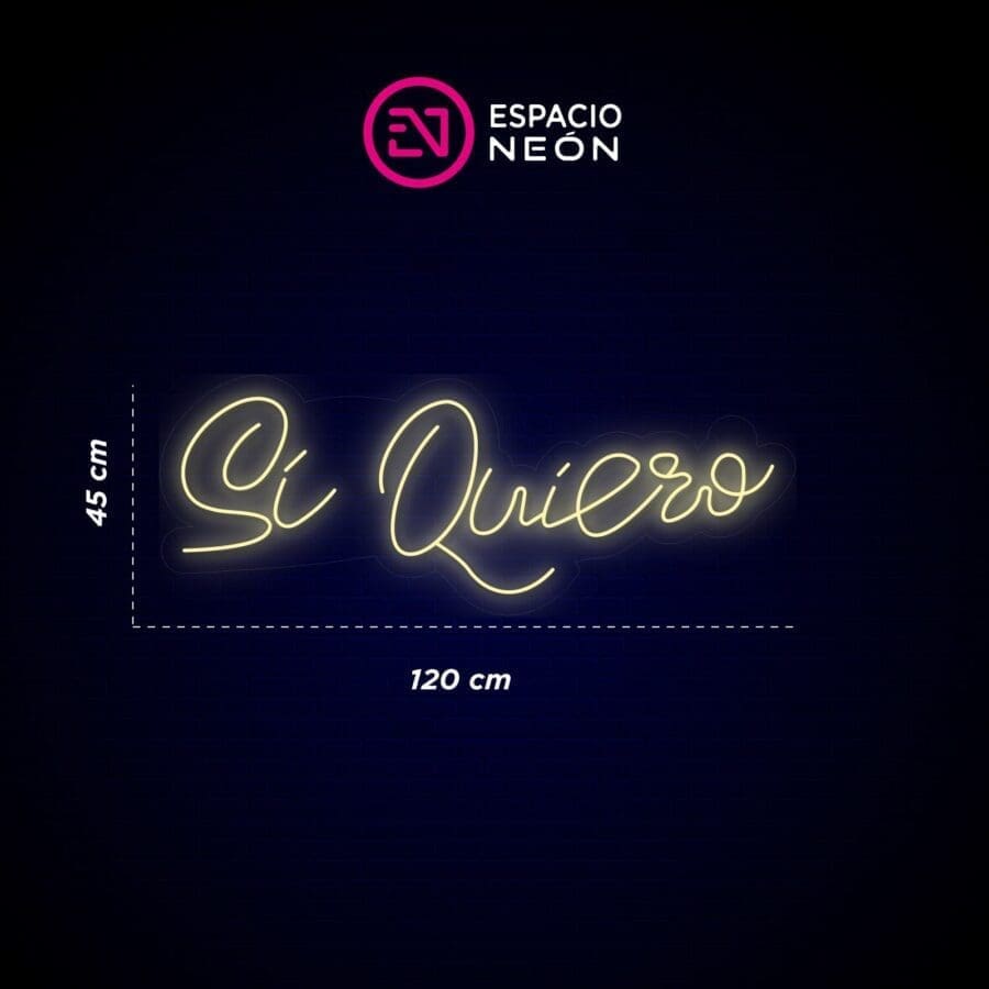 A Alquiler Neón Boda Sí Quiero con las palabras 'si quiero', perfecto para un evento #NoHayBodaSinBeso.