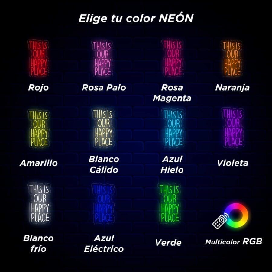 Un letrero de neón con las palabras elito tu color Neón.