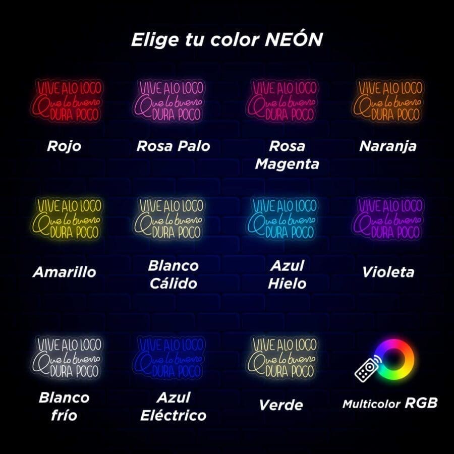 Elio, tu Neón Vive a Lo Loco que lo Bueno Dura Poco es llamativo y te identifica. Me gusta la actitud audaz que transmite con tu estilo Neón Vive a Lo Loco que lo Bueno Dura Poco.